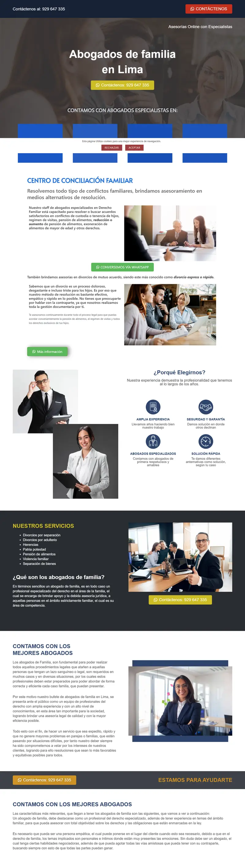 Página web de ILCJ Abogados, hecha por Avii Perú